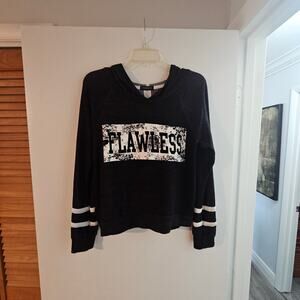 Women's/Juniors Flashmob Black Graphic Lightweight Sweatshirt Size Large